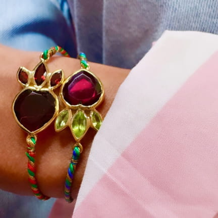 BRACELET AMOUR (Bleu et vert)