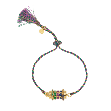 MOT DE PASSE bracelet JACKPOT émail vert/violet/bleu