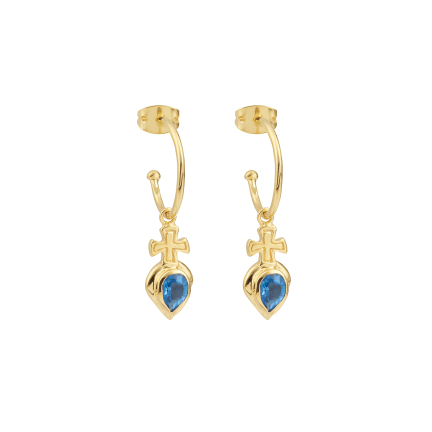 PAIRE DE BOUCLES D'OREILLE BLUE ROCK