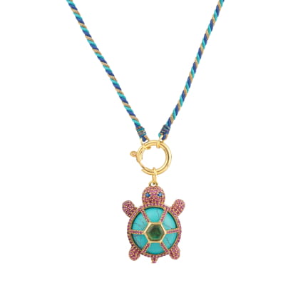 LA TORTUE CAROLINE en Haute Fantaisie (Turquoise)