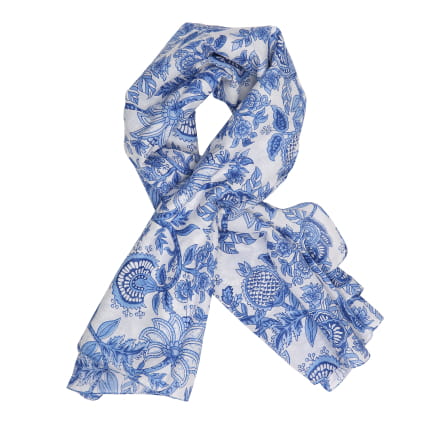 FOULARD FLOWERS BLEU