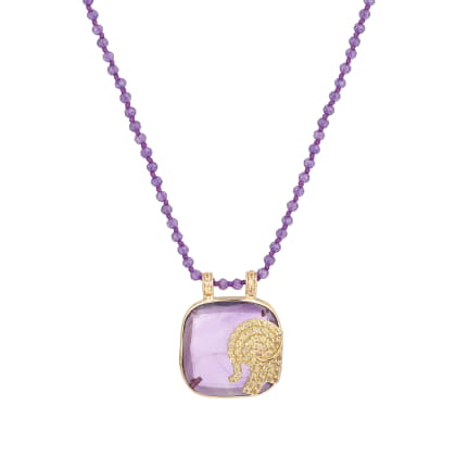 TANALAND Améthyste et saphirs jaunes