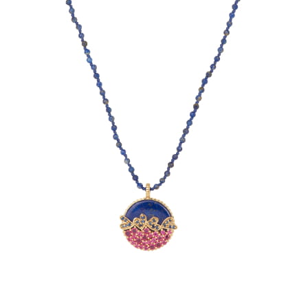 VAGUE D'AMOUR Lapis lazuli et rubis roses