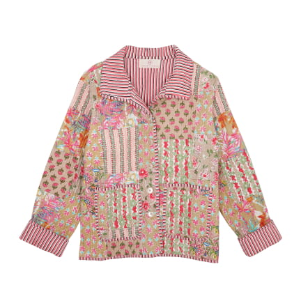 VESTE PATCHWORK BEIGE