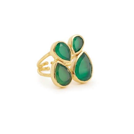 BAGUE MILA (Onyx vert)