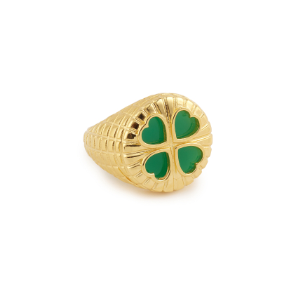 BAGUE FORTUNA (Onyx vert)