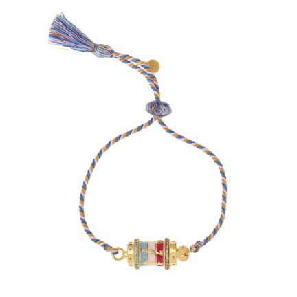 MOT DE PASSE bracelet JACKPOT émail rose clair/rose fuchsia/turquoise