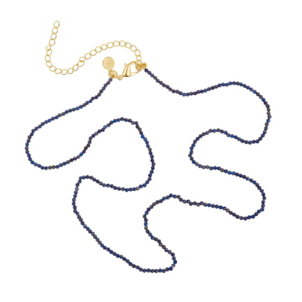 CHAINE EN PIERRES (lapis lazuli) 46 cm