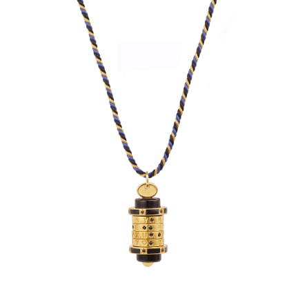 MOT DE PASSE (onyx noir et lien en soie)