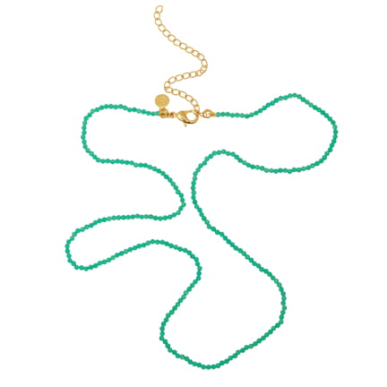 CHAINE EN PIERRES (ONYX VERT) 60 cm