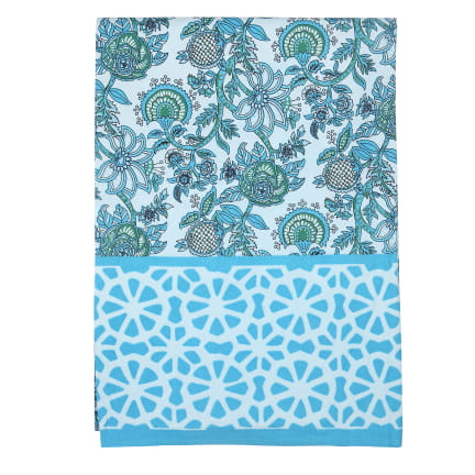 Nappe Floral fondu bleu