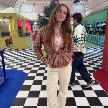 VESTE TISSEE CEINTUREE