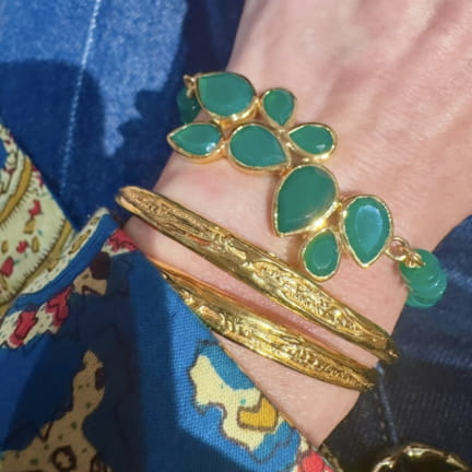 BRACELET MILA ONYX VERT
