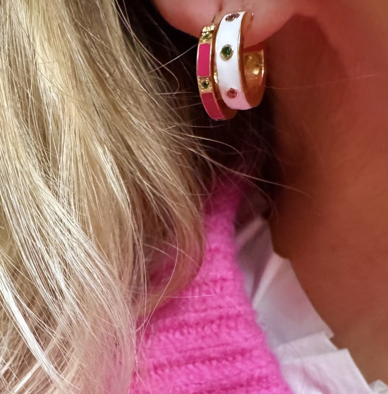 MONO BOUCLE D'OREILLE TOTEM SERTIE