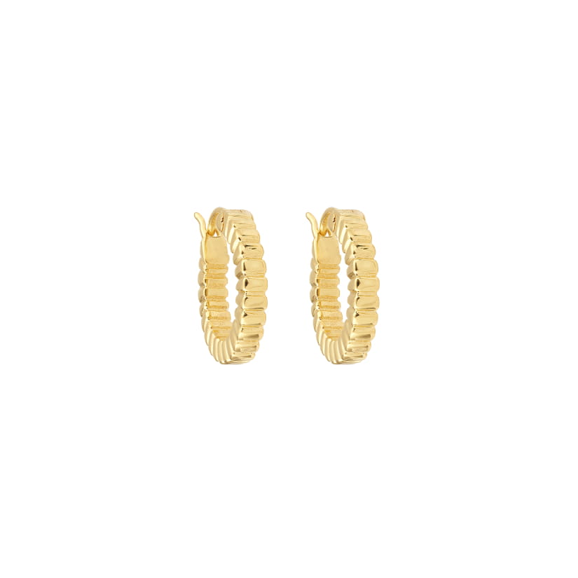 PAIRE DE BOUCLES D'OREILLE TOTEM GODRON