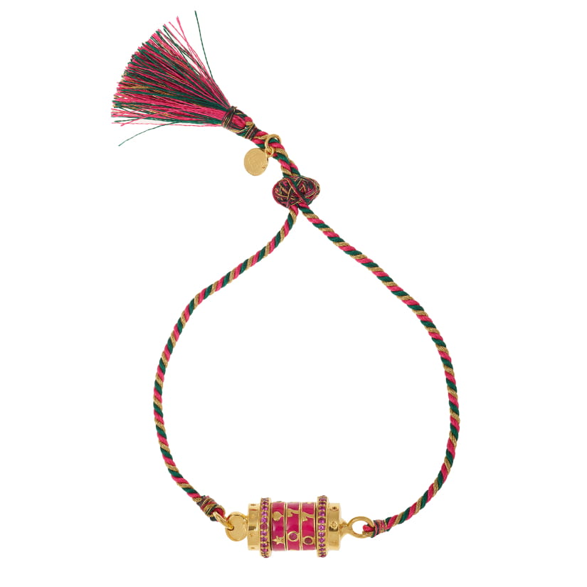 MOT DE PASSE bracelet JACKPOT émail rose fuchsia