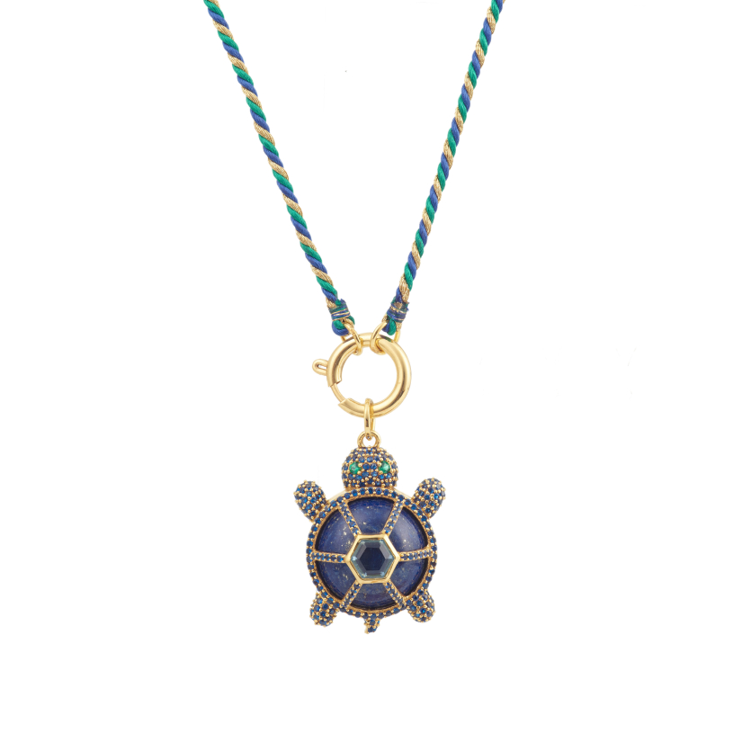 LA TORTUE CAROLINE en Haute Fantaisie (Lapis lazuli)