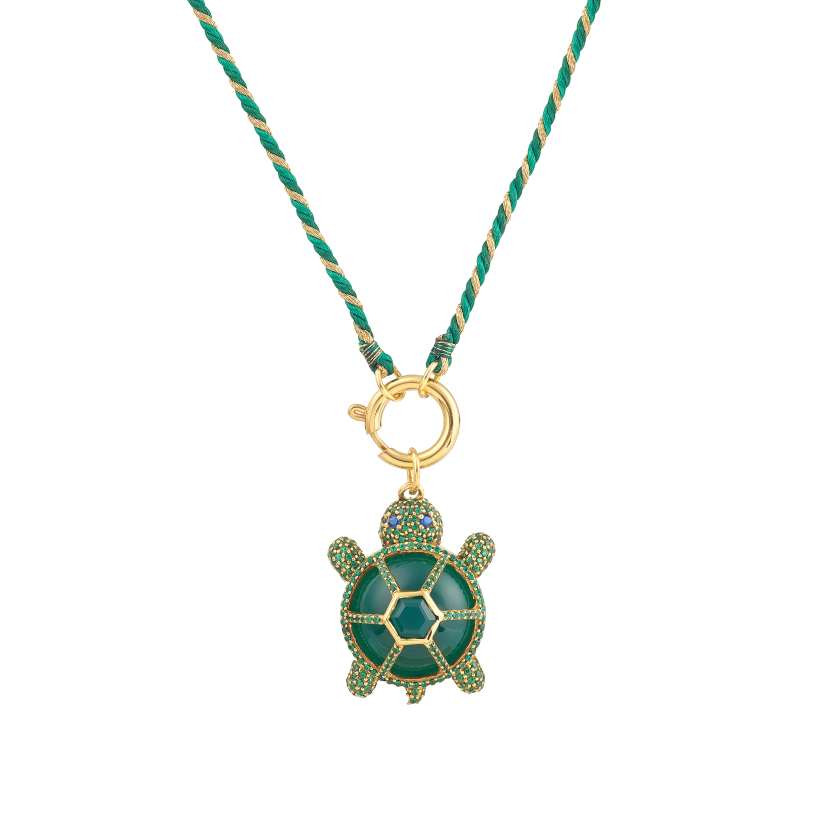 LA TORTUE CAROLINE en Haute Fantaisie (Onyx vert)