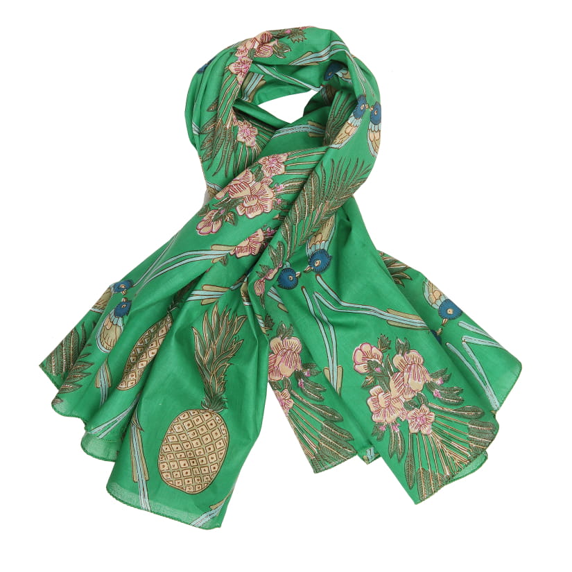 FOULARD ANANAS VERT