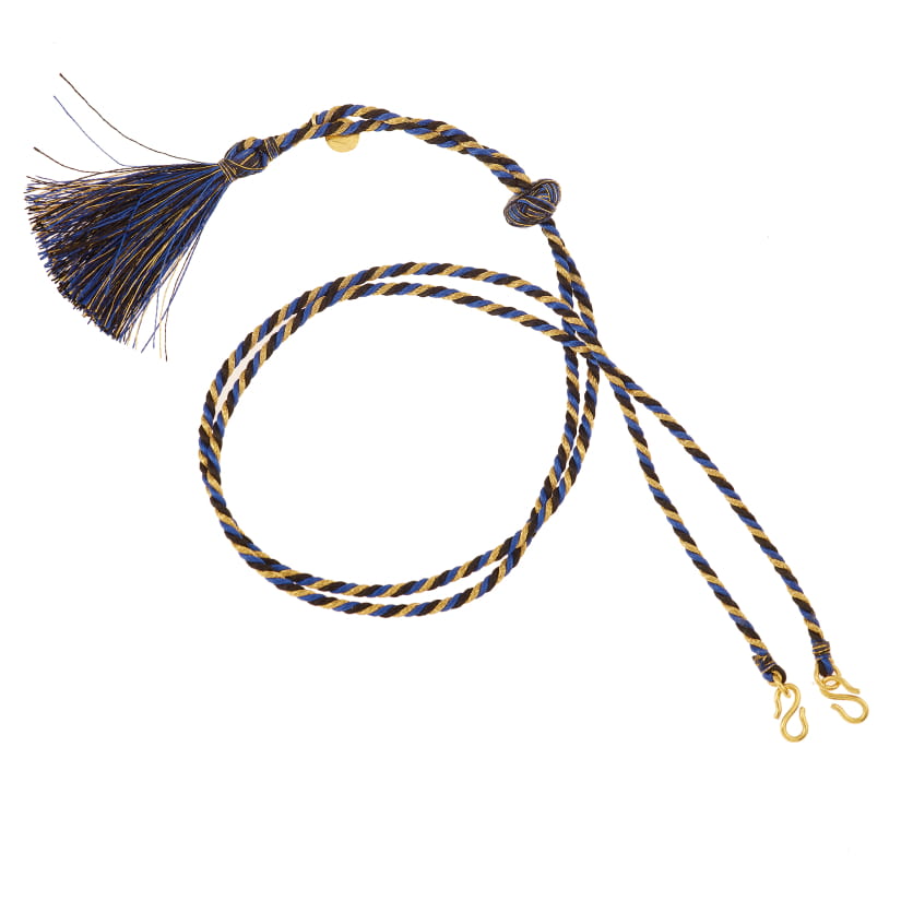 CORDON EN SOIE ADAPTABLE (noir, bleu, doré)