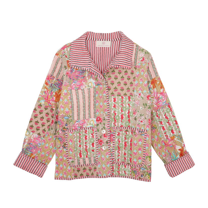 VESTE PATCHWORK BEIGE