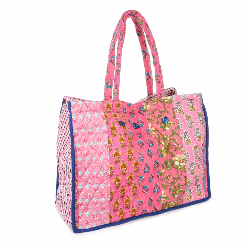 CABAS PATCHWORK PINK