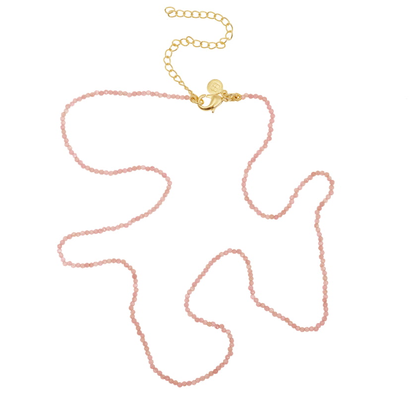 CHAINE EN PIERRES (TOURMALINE) 60 cm