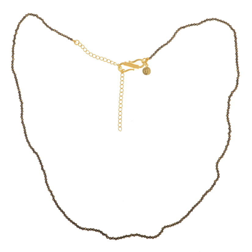 CHAINE EN PIERRES (Pyrite grise) 46 cm