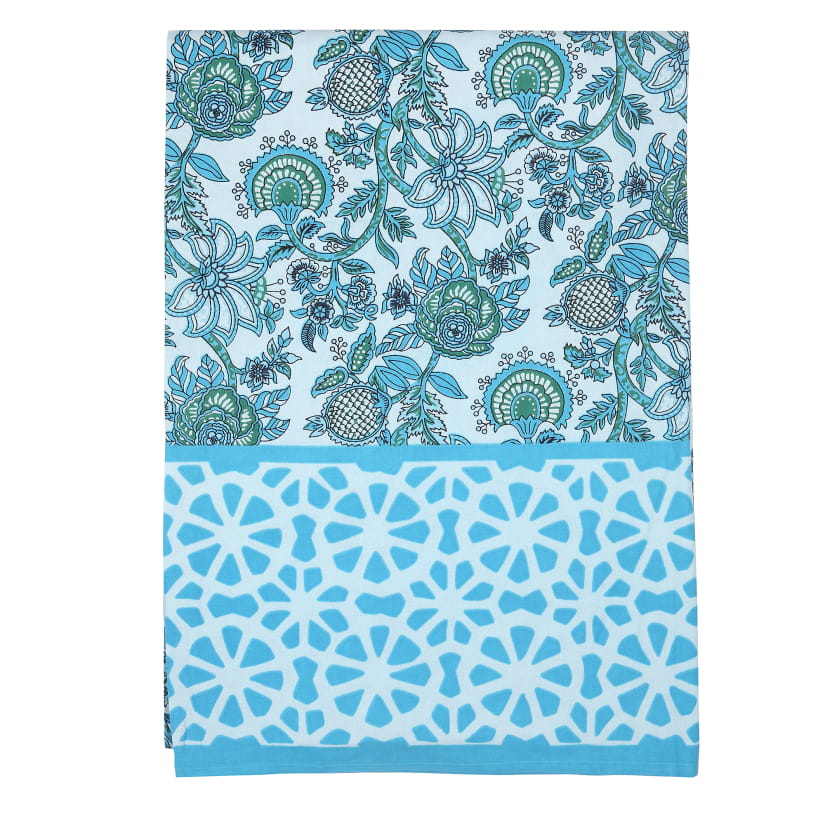 Nappe Floral fondu bleu