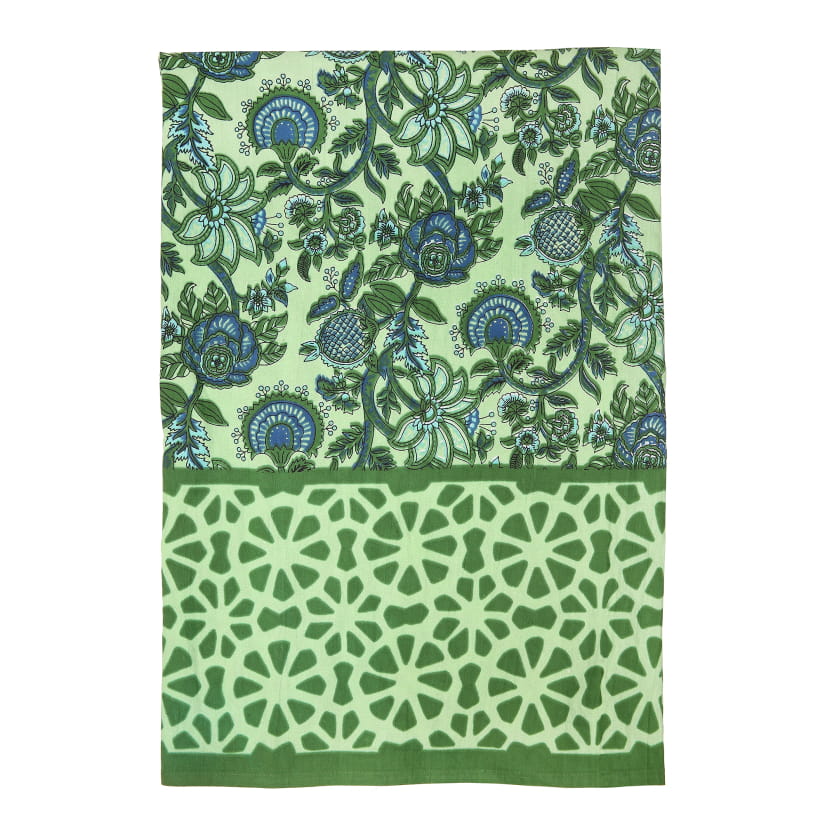 Nappe Floral fondu vert