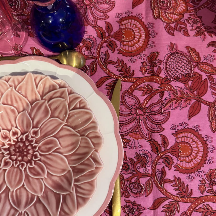 Nappe Floral fondu Rose foncé