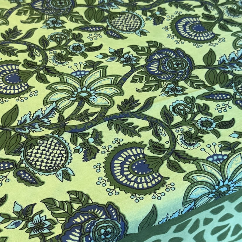 Nappe Floral fondu vert