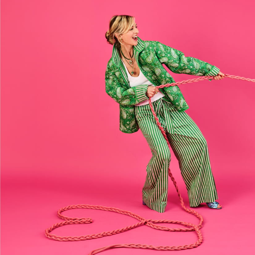 PANTALON STRIPES ROUGE