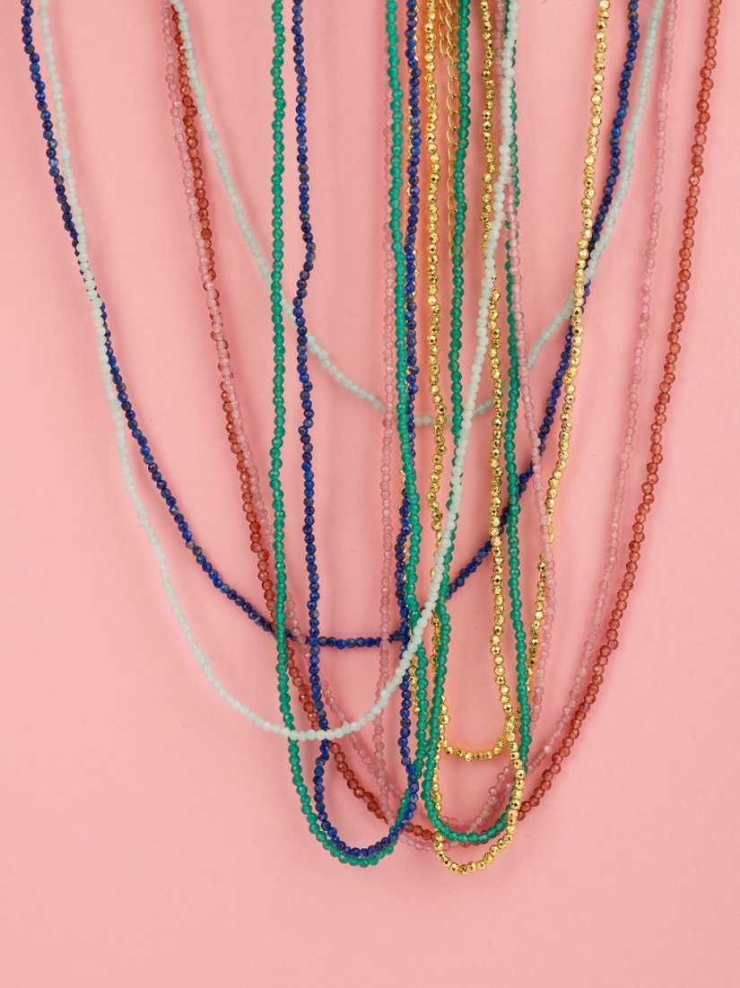 Collier Long En Lapis Lazuli - Longueur 46 Cm, Occasion