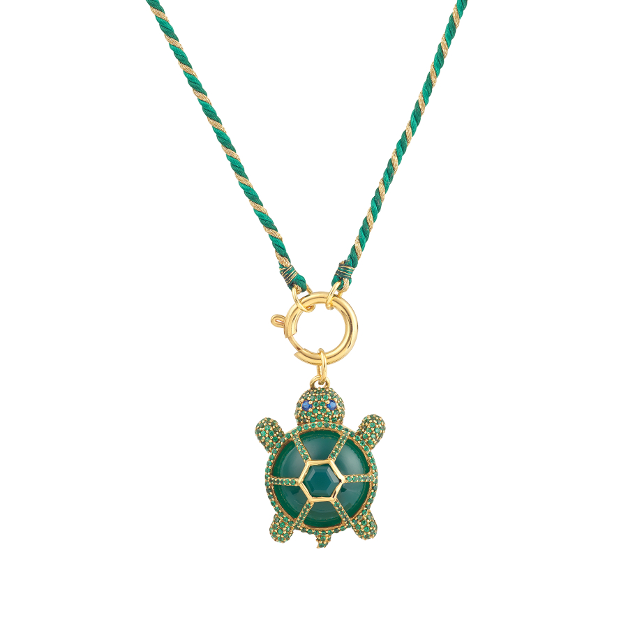 LA TORTUE CAROLINE en Haute Fantaisie (Onyx vert)