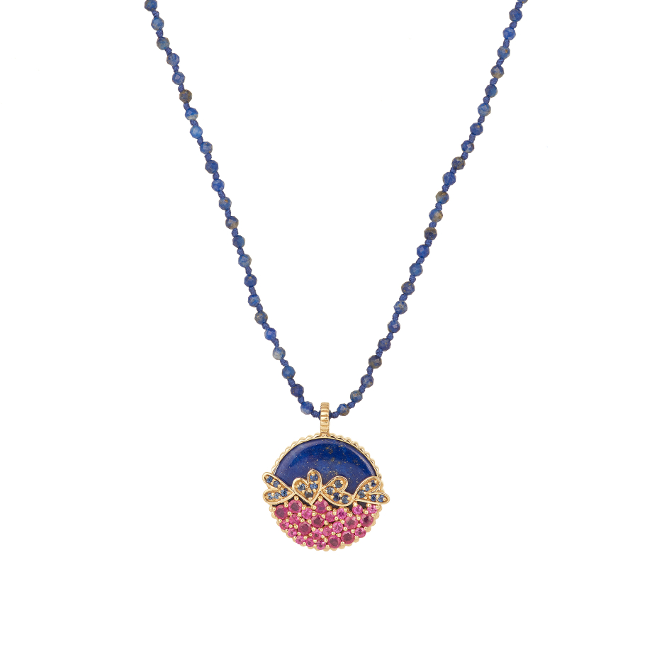 VAGUE D'AMOUR Lapis lazuli et rubis roses