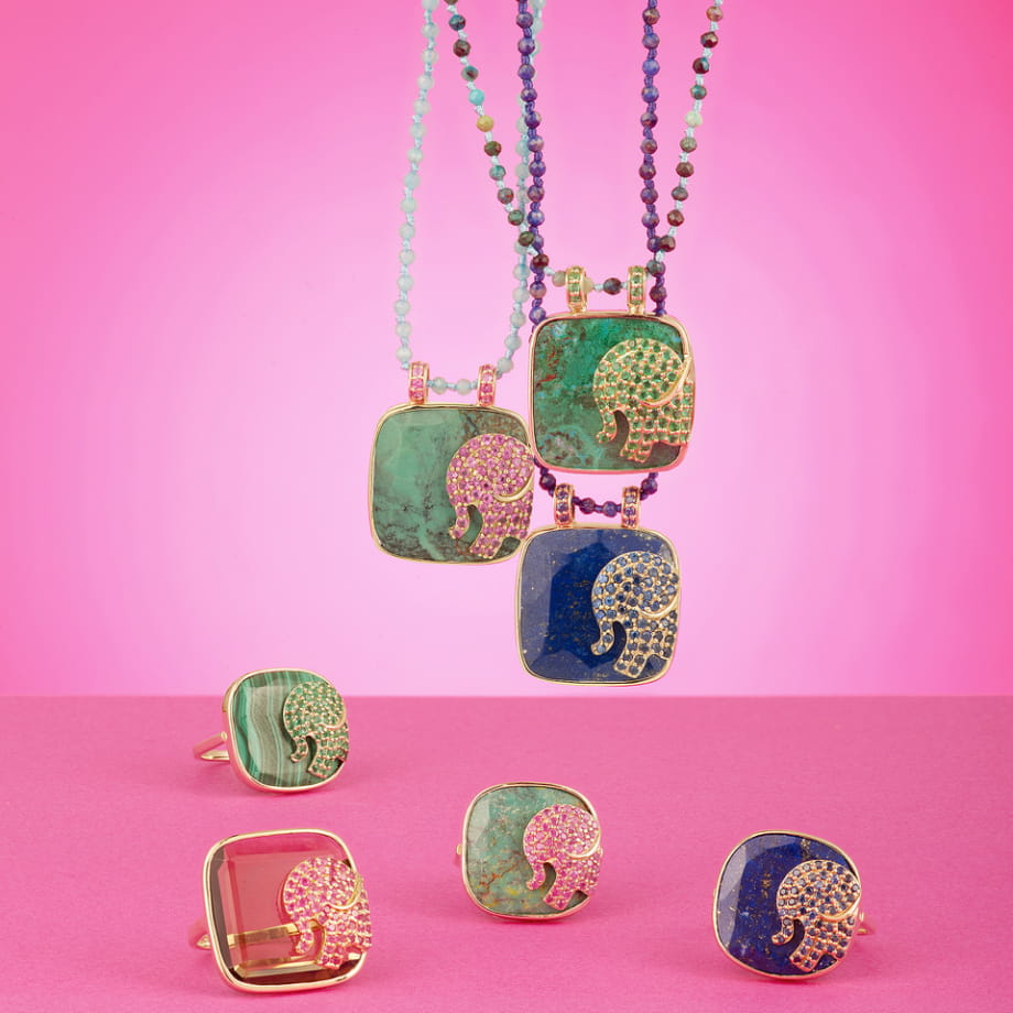 BAGUE TANALAND Turquoise et émeraudes