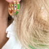 MONO BOUCLE D'OREILLE TOTEM SMALL VERTE