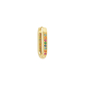 PAIRE DE BOUCLES D'OREILLE TOTEM ALLONGE SERTIES