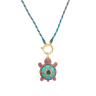 LA TORTUE CAROLINE en Haute Fantaisie  (Turquoise) 