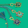 LA TORTUE CAROLINE en Haute Fantaisie  (Turquoise) 