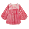 BLOUSE STRIPES ROSE FUSCHIA