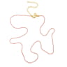 CHAINE EN PIERRES (TOURMALINE ROSE) 46 cm