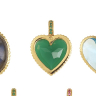 PENDENTIF COEUR  ONYX VERT