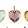 PENDENTIF COEUR CRISTAL VIOLET