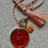 LUCKY LUCK CORNALINE/CHARM ORANGE ET BLANC