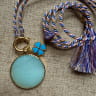 LUCKY LUCK CALCEDOINE AQUA/CHARM BLEU ET ROSE
