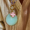 LUCKY LUCK CALCEDOINE AQUA/CHARM BLEU ET ROSE