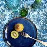 Nappe Floral fondu bleu 