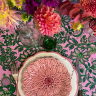 Nappe Floral délicat rose et vert